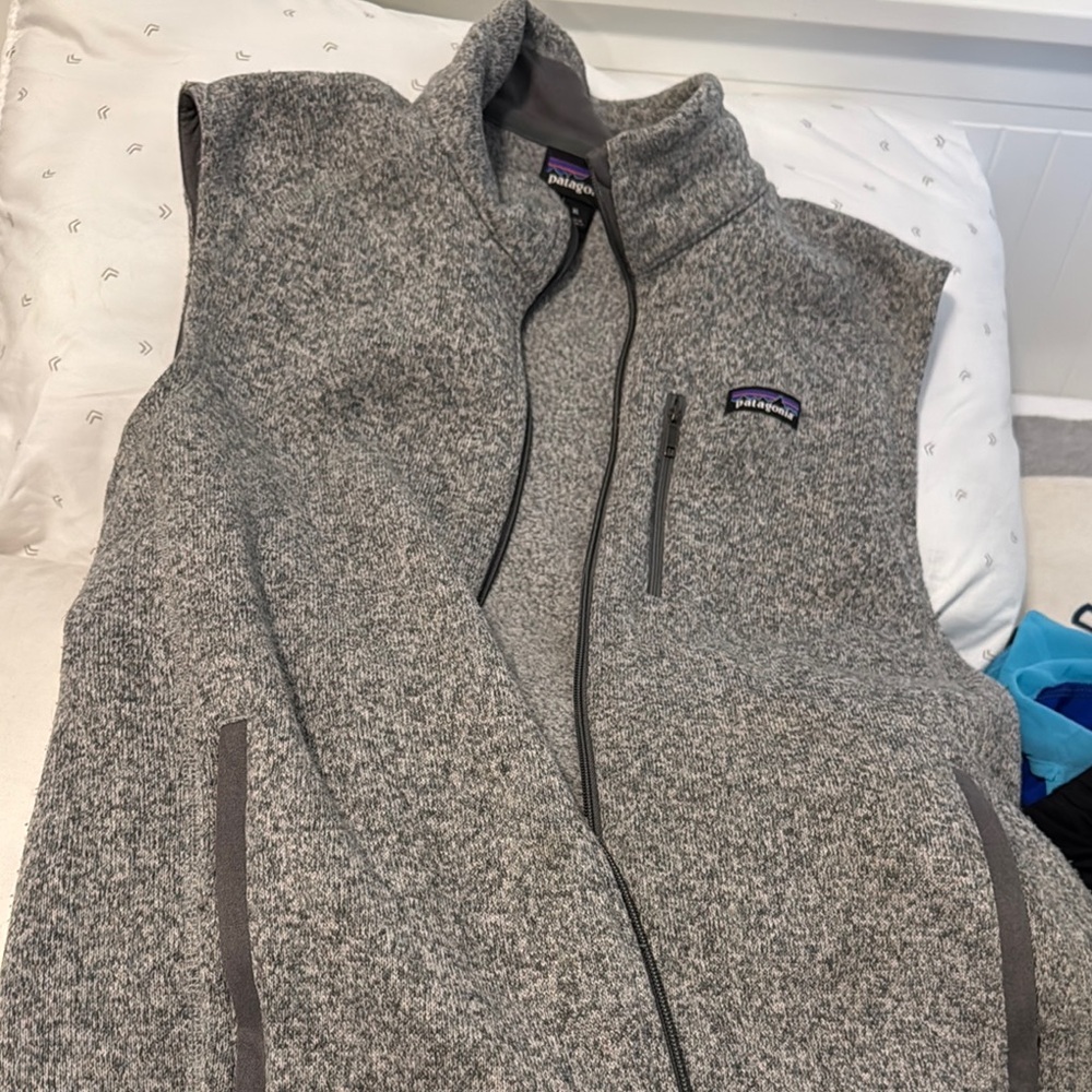 Patagonia Heather Gray Fleece Vest